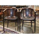 Pair of bentwood armchairs, 31"h x 20"w x 21"d