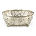 Gorham Manufacturing Co. sterling silver openwork centerpiece bowl, 20th Century, having pierced and