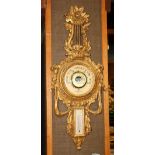 German gilt framed barometer, executed in the Neoclassical taste, 38"h