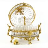 French crystal Louis XVI Style Baccarat crystal and ormolu mounted coffret, 19th century, having