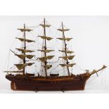 Model of the sailing ship "Seawitch", depicting a 19th Century passenger vessel, 29"h. Provenance: