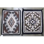 (Lot of 2) Two Grey Hills rugs, each: 2'7" x 1'9"