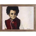 Marcello Boccacci (Italian, 1914-1996), Untitled (Child Portrait), oil on canvas, signed lower