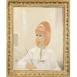 Igor Pantuhoff (American/Russian, 1911-1972), Portrait of a Lady Painting, oil on canvas, signed