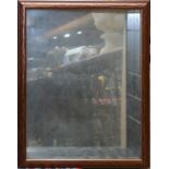 Display box, having single glazed door, with a mirrored back, 29"h x 23"w x 4.5"d