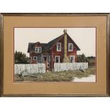 Jack Bernard Bevier (American, 1923-1996), "Captain's House," watercolor, signed lower right, titled