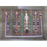 (lot of 2) Navajo Yei rugs, largest: 51" x 41"; Provenance: Stanford Research Institute