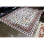 Indo Tabriz carpet, 8'10" x 11'9"