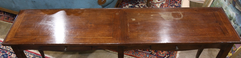 Federal style console table, the rectangular top over the two drawer case and rising on cabriole - Bild 3 aus 3