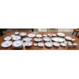 (lot of 86) Collection of assorted Bavarian floral decorated china including (8) dinner plates, 10.