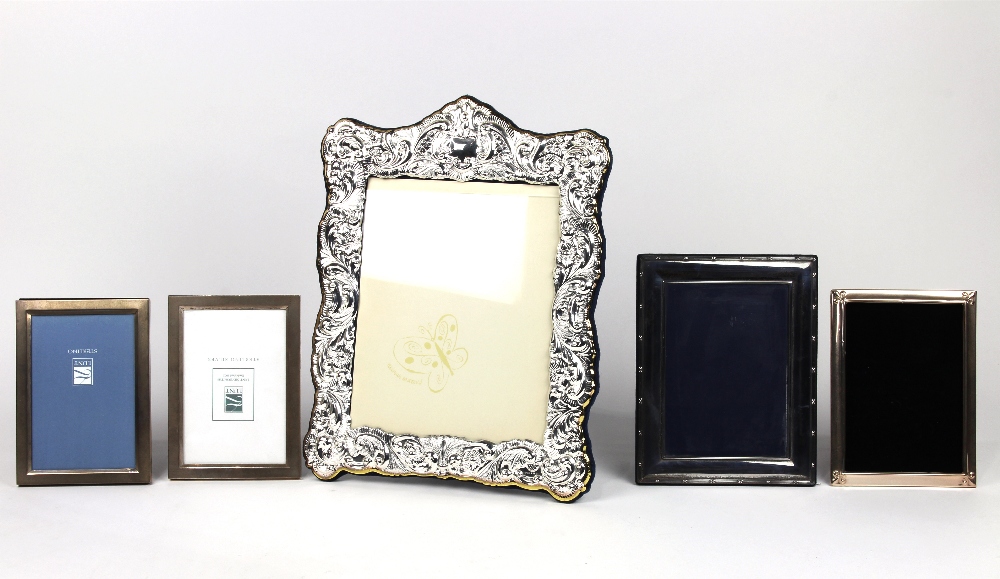 (lot of 8) Continental and American sterling silver designer picture frame group, in various