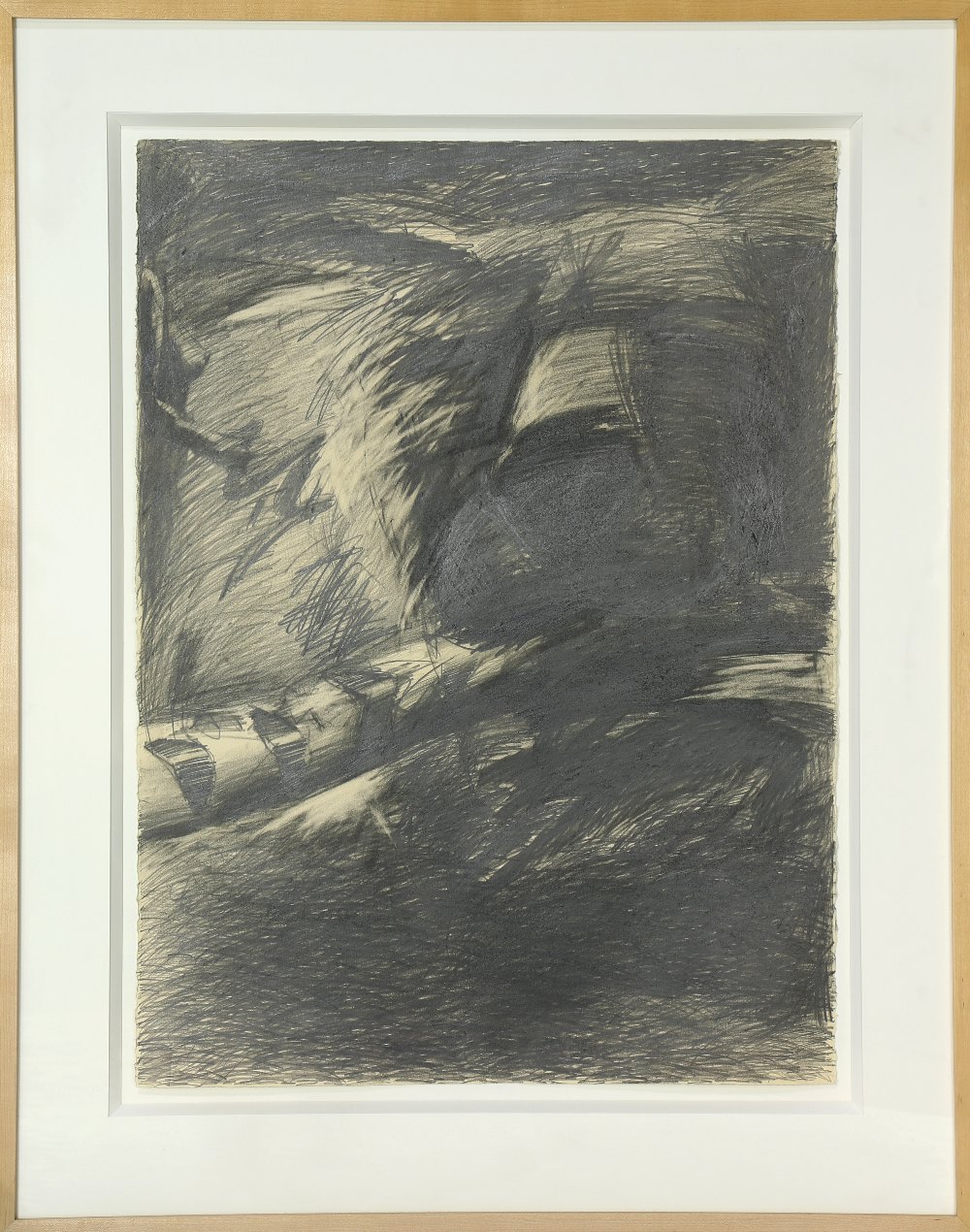 Ron Westman (American, 20th century), "Untitled (Dog with Stick in Mouth)" pencil on paper, - Image 2 of 4