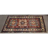 Antique Kazak carpet, 3'11" x 7'5"