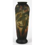 French Daum Nancy cameo glass vase circa 1900, executed in the Art Nouveau taste in multiple colors,