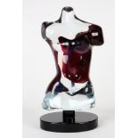 Dino Rosin (b. 1948) Murano glass figural sculpture, "Aphrodite" executed in calcedonia glass in