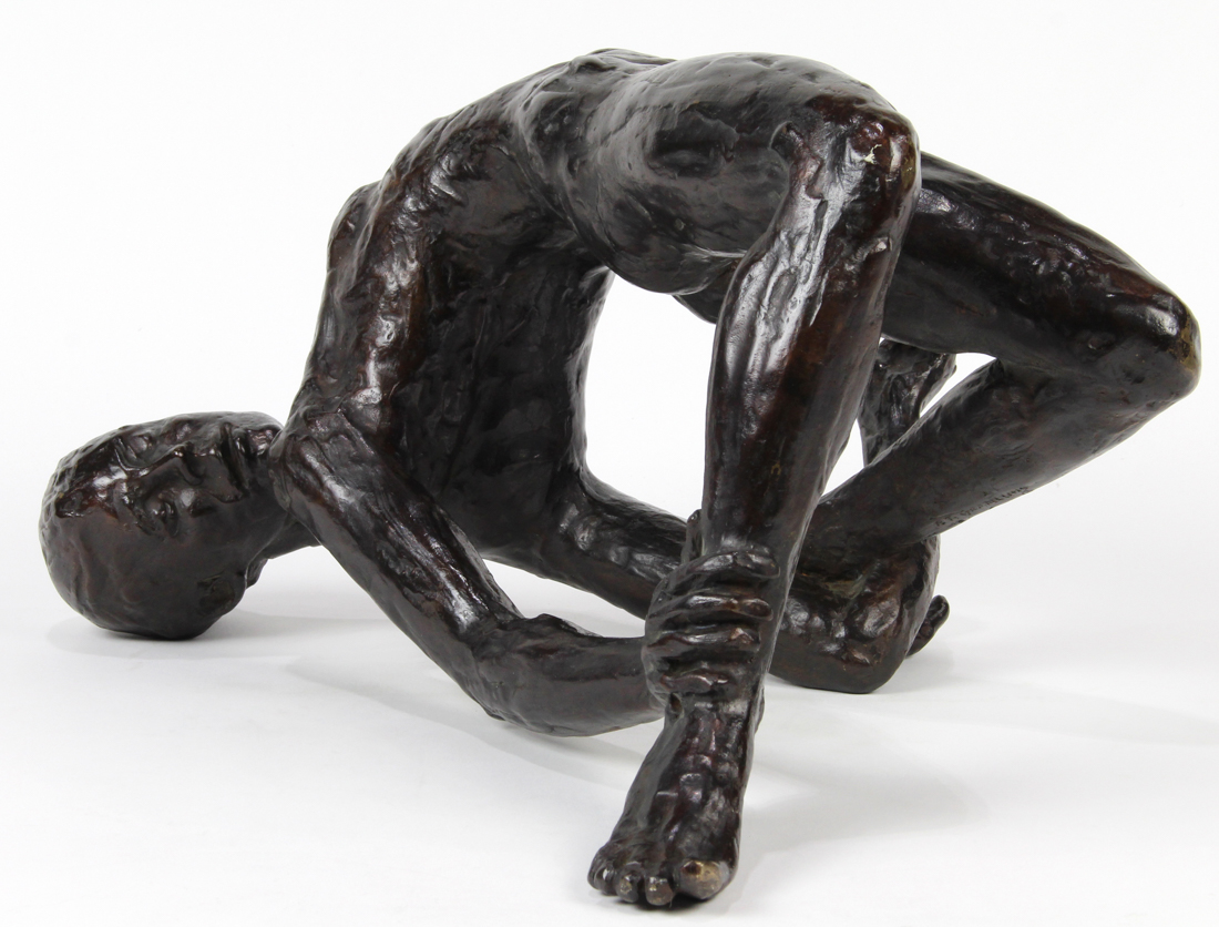 Paul Theodore Granland (American, 1925-2003), Reclining Nude, bronze sculpture, signed, edition 6/