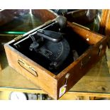 WWII era United States Navy ball recording sextant mark 1, 1944, retaining the original box, 19.5"h,
