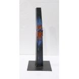 "Tilted Column," 1984. painted wood sculpture, signed "S. Richardson," titled, and dated beneath,