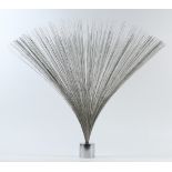 Modern kinetic wire sculpture by David Grossman after Harry Bertoia, 26"h