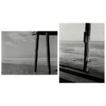 (lot of 2) Reilly Neil (American, 20th century), "Seacliff Pier" and "Pismo Beach Pier," gelatin