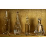 (lot of 4) Baccarat crystal decanter group, consisting of (2) stoppered decanters, together with (2)