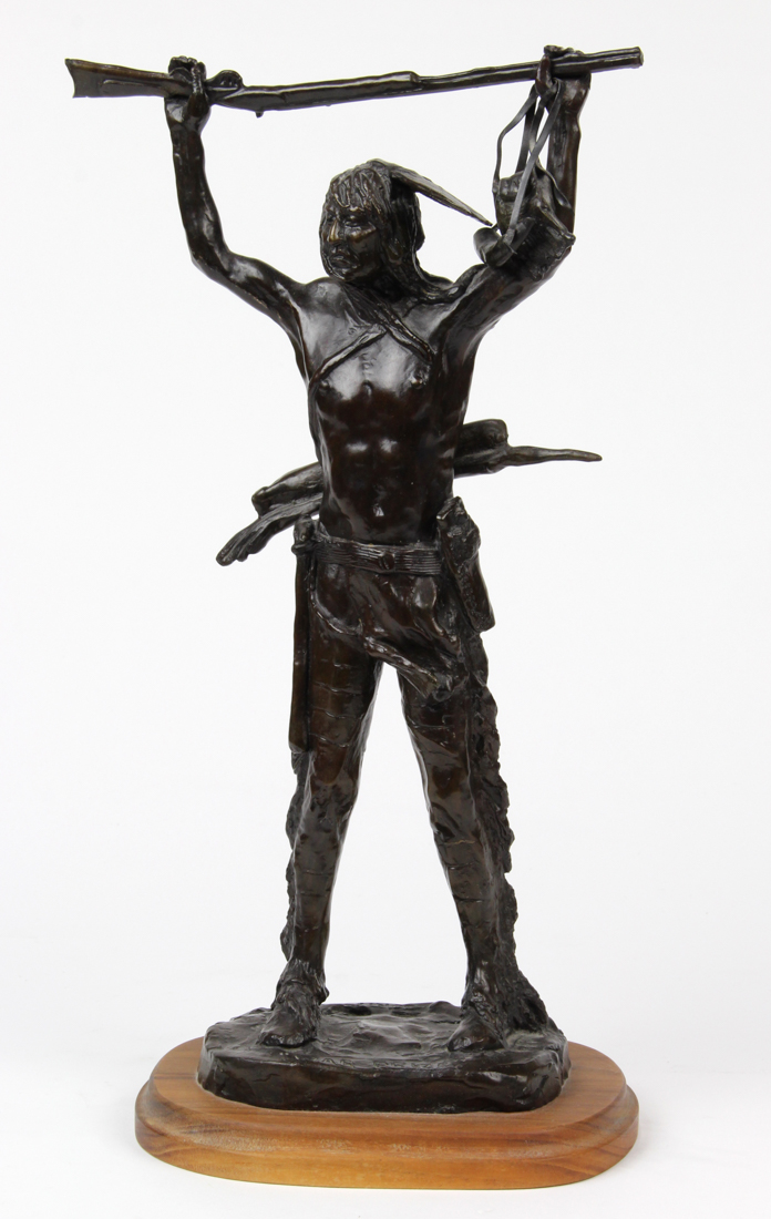 Bob Scriver (American, 1914-1999), "War Prize," 1985, bronze sculpture, signed verso, edition 43/