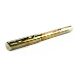 Waterman 14k yellow gold fountain pen, model no. 554 with original nub, the body bearing a