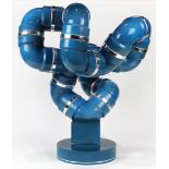 Jacques Schnier (American, 1898-1988), Untitled, 1979, PVC sculpture with blue powder coating,