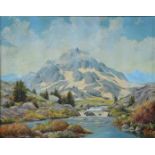 Robert H. Wiese (American/German, 1870-1923), "Thousand Island Lake Outlet, High Sierra Mountains,