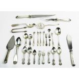 (lot of approx. 27) Assorted Continental, English and American sterling silver, silver plate and