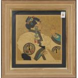 Daniel Sayre Groesbeck (American, 1878-1950), The Street Dancer, screenprint in colors, signed in