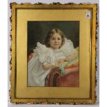 Harry M. Wegner (American, b. 1851), Portrait of a Young Girl, pastel, signed lower right,