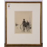 Kerr Eby (American, 1889-1946), Fisher Folk, etching, pencil signed lower right, signed in plate