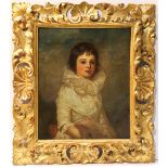 European School (19th century), Portrait of a Girl, oil on canvas, unsigned, overall (with frame):