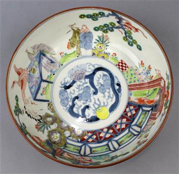 (lot of 2) Japanese Imari ware, late 19th century: a vase with flared neck above ovoid body, - Image 7 of 8