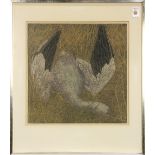 Janet Turner (American, 1914-1988), "Dead Snow Goose II," etching in colors, pencil signed lower