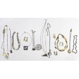 Collection of multi-stone, sterling silver, silver-gilt, silver and metal jewelry Including 1)