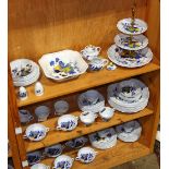 (lot of approx. 91) Spode porcelain table service, in the "Blue Bird" pattern, consisting of (8)