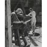 Peter Stackpole (American, 1913-1997), Ralph Stackpole Sketching a Nude, gelatin silver print,