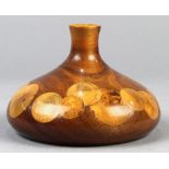 Moderne Jim Wielt wood-turned and inlaid vessel, 3.5"h x 5"dia.