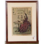 (lot of 2) "Harriet" and "Susan," lithographs with hand-coloring, published by Nathaniel T.