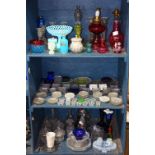 (lot of approx. 116) Assorted glassware, comprising pressed, molded blown and cut glass, primarily