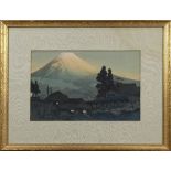 Takahashi Shotei (Japanese, 1871–1945), "Mt. Fuji from Mizukubo", woodblock print, lower left with