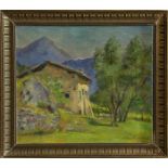 Gregoor van Puyenbroeck (Belgian, 1906-1982), Farmhouse in the Mountains, 1944, oil on canvas,