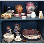 (lot of approx. 50) Assorted Continental and English porcelain and ceramic table articles,