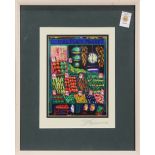 "Pike Place Market," serigraph in colors, pencil signed indistinctly lower right, 20th century,