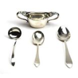 (lot of 4) Tiffany & Co. sterling silver table top articles, consisting of (2) serving spoons, one a