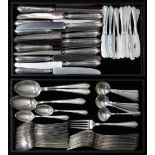 (lot of 72) Towle Silversmiths sterling silver flatware service for 12 in the "Lady Diana"' pattern,