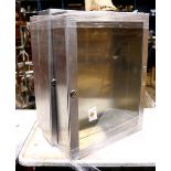 (lot of 3) Aluminum lockable display cases, by Aluminum Display Case LLC, Wisconsin Dells, WI, 19"