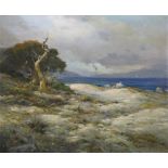 Angel Espoy (American, 1879-1963), "Monterey, California," oil on canvas, signed lower left, title